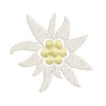 Broderie Motif fleur blanche Edelweiss